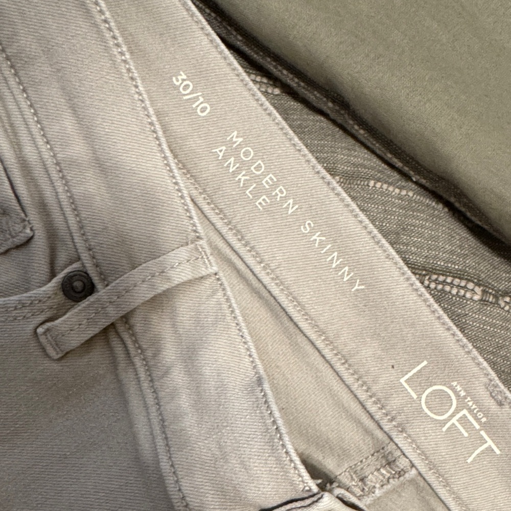 LOFT Modern Skinny Ankle Jeans - Taupe Gray